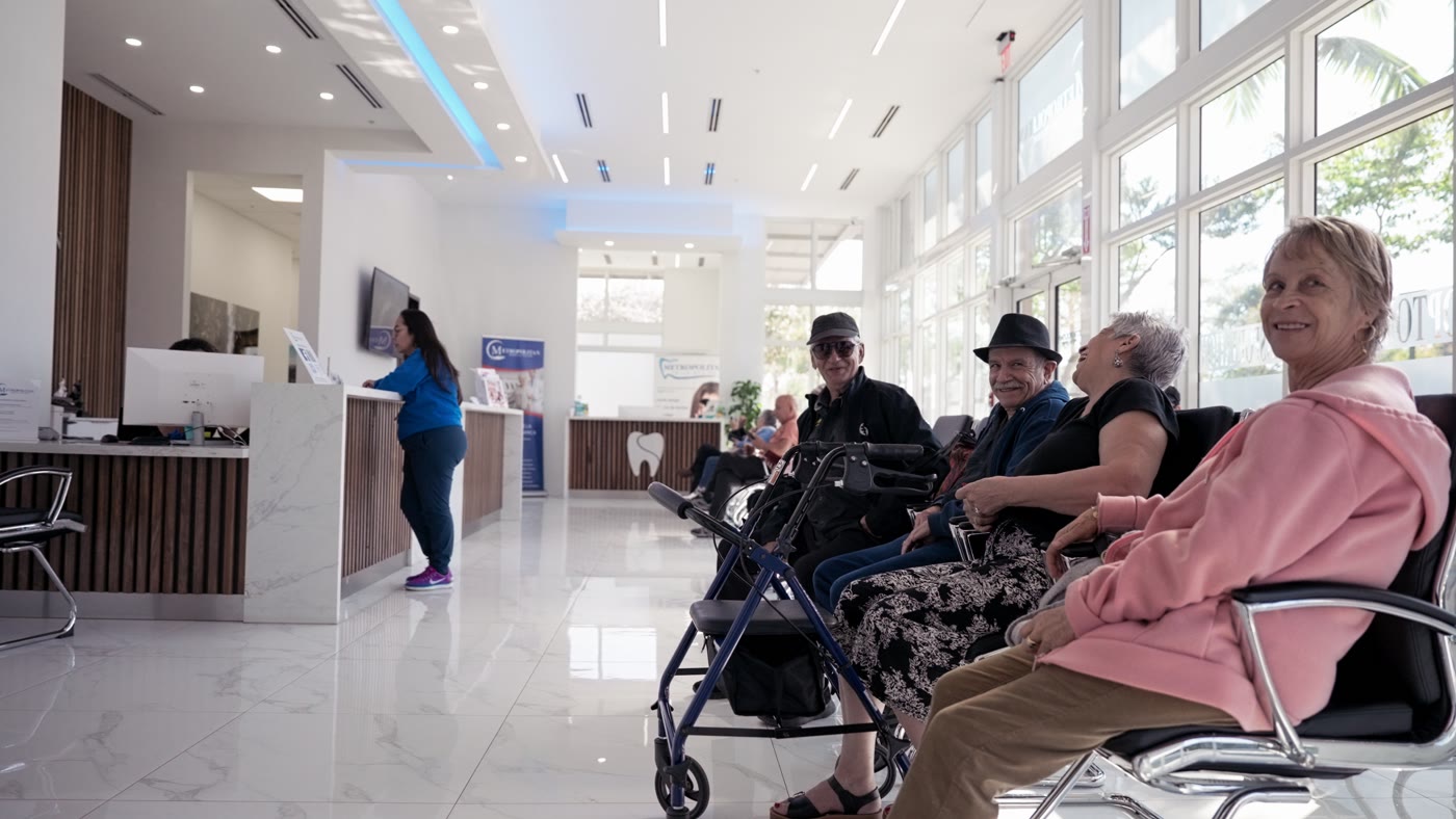 Patients in the waiting room at Metropolitan Medical Centers in Tamarac